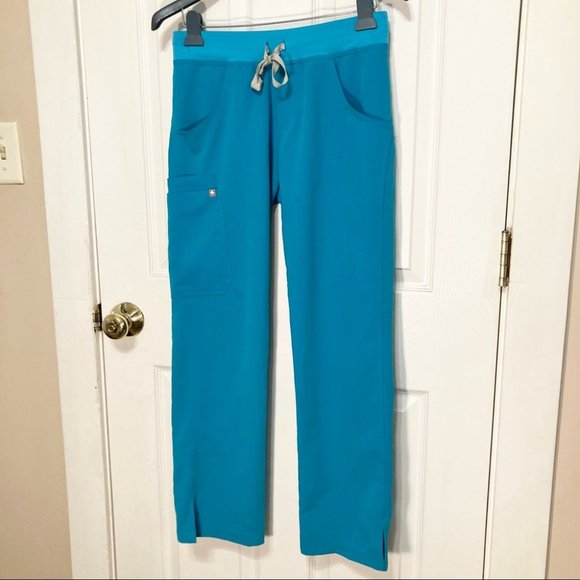 FIGS Technical Collection Kade Cargo Scrub Teal Pants Size Extra Small - Picture 4 of 10